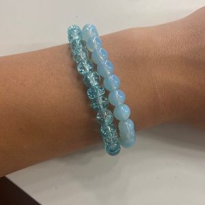 Blue bracelets